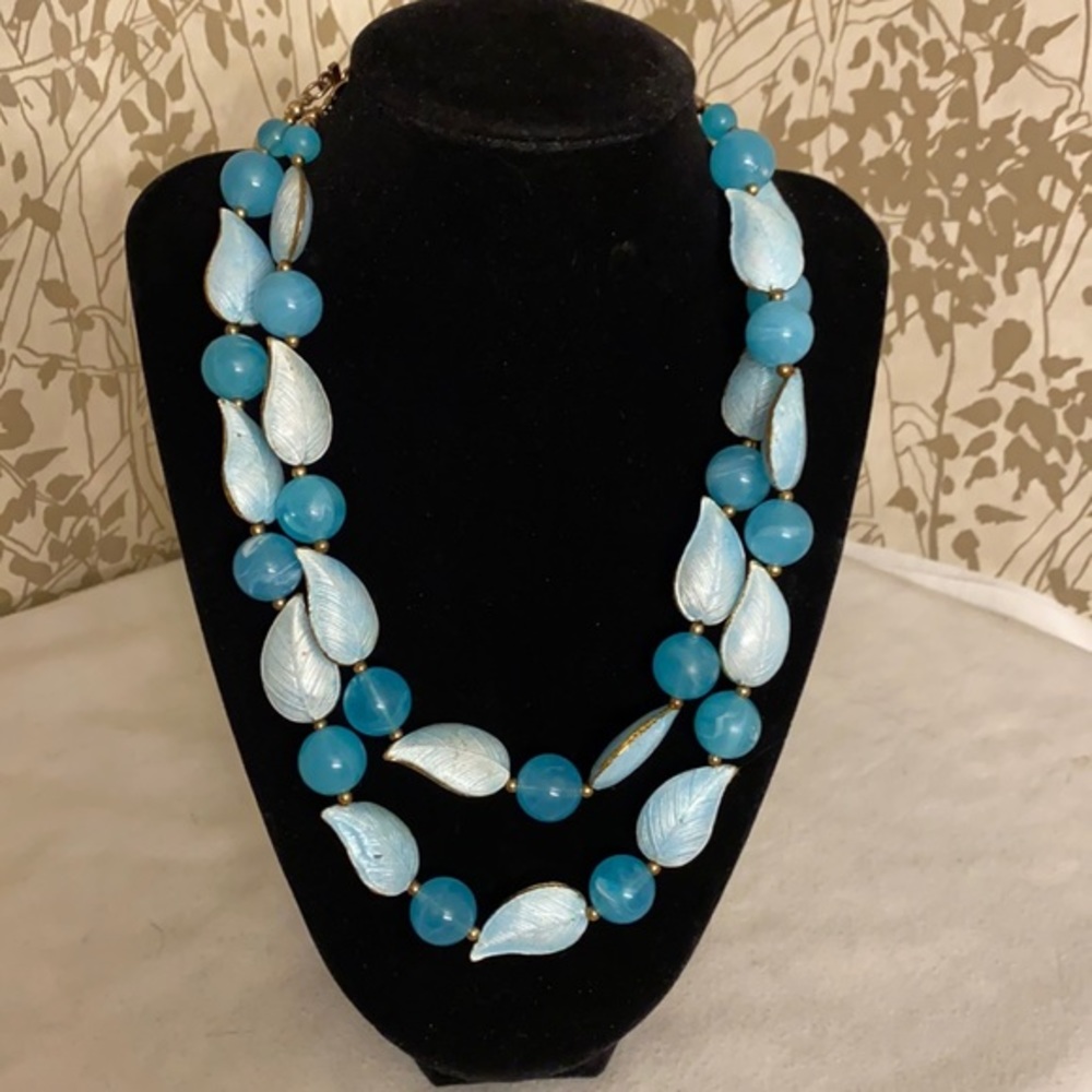 Larimar necklace double strand necklace NEW No tag